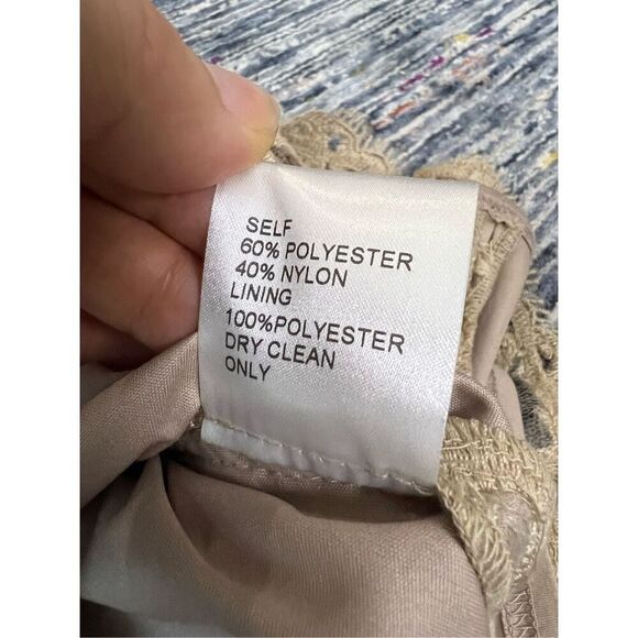 Tadashi Shodji Greta Lace Cocktail Dress Cap Sleeve Tie Waist size 8 - Picture 6 of 10